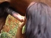 Девушка ласкает себя horse членом, нежно сосет и ебется